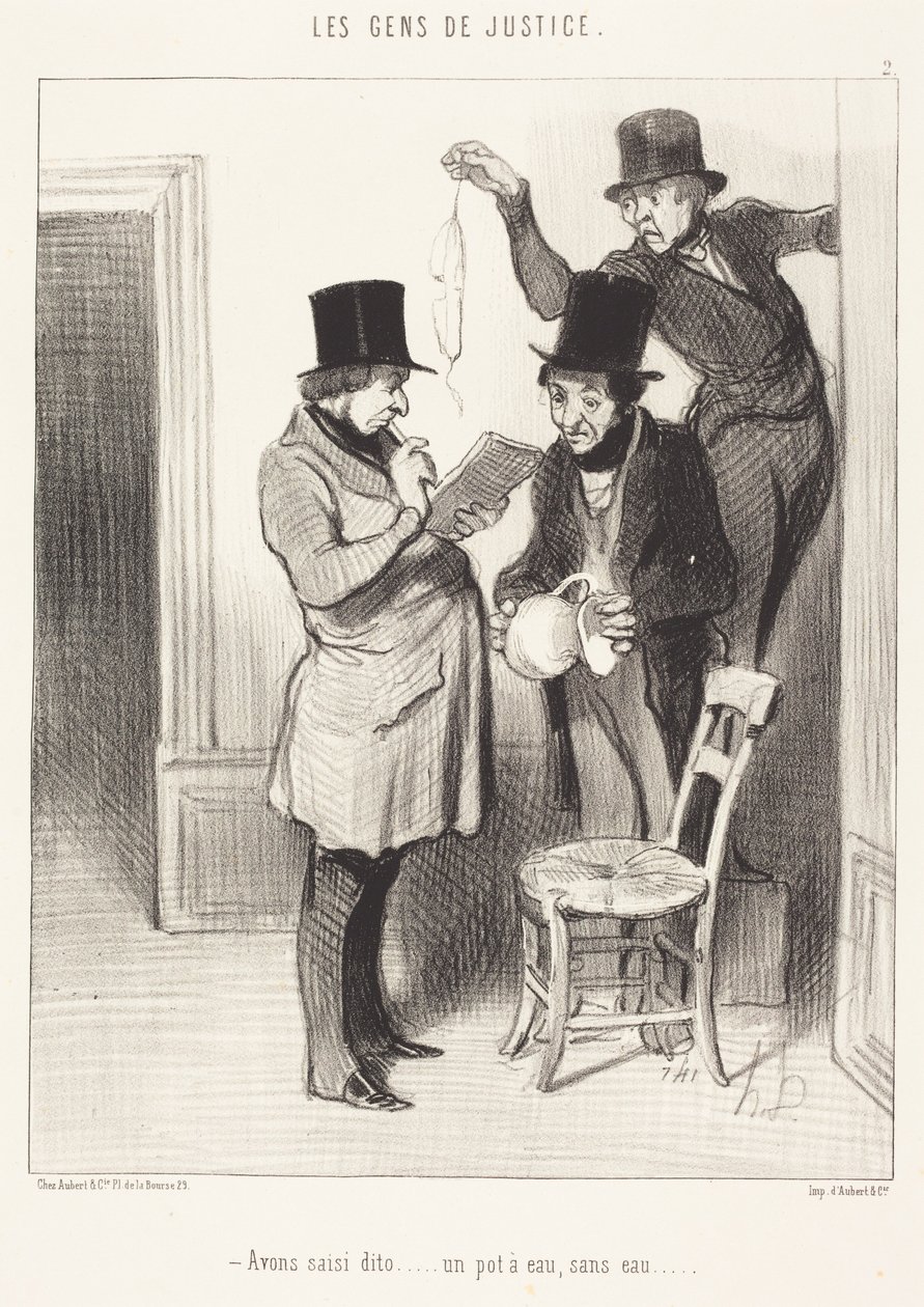 Zajęliśmy wspomniany... dzban na wodę, bez wody autorstwa Honoré Daumier