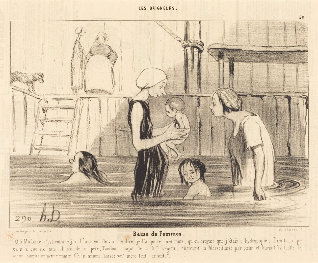 Łaźnie kobiece autorstwa Honoré Daumier