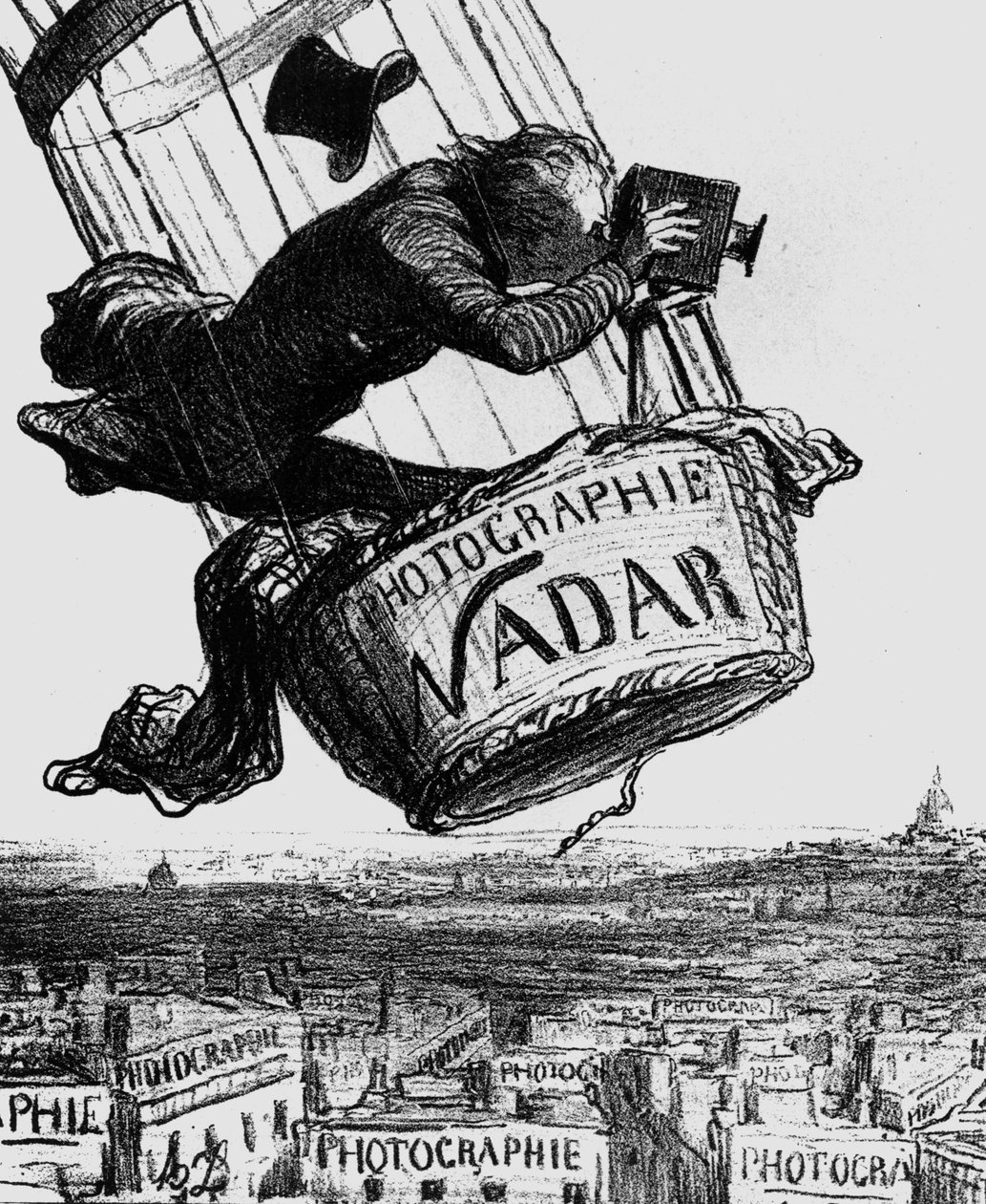 Karykatura Gasparda-Felixa Tournachona, vel Nadar (1820-1910) 1862 (rycina) autorstwa Honoré Daumier