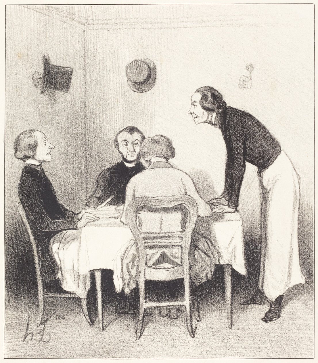 marchewka w restauracji autorstwa Honoré Daumier