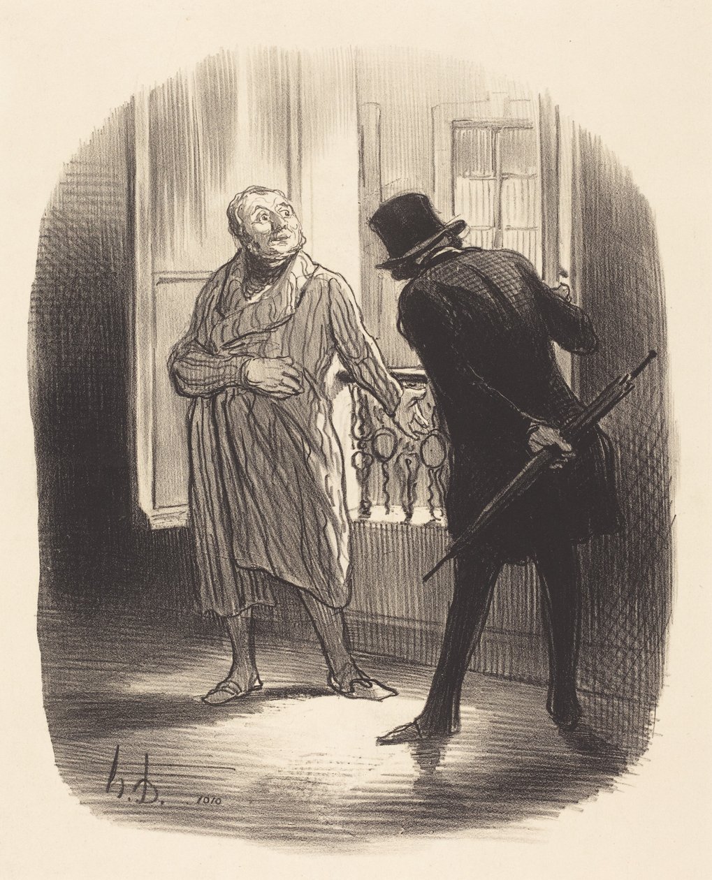 To mieszkanie jest trochę drogie, jak na Place Royale... autorstwa Honoré Daumier