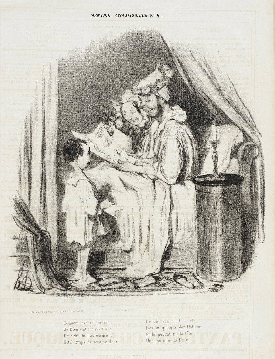 Dziś rano, przed świtem, przyszedł Bóg, aby mnie obudzić... autorstwa Honoré Daumier