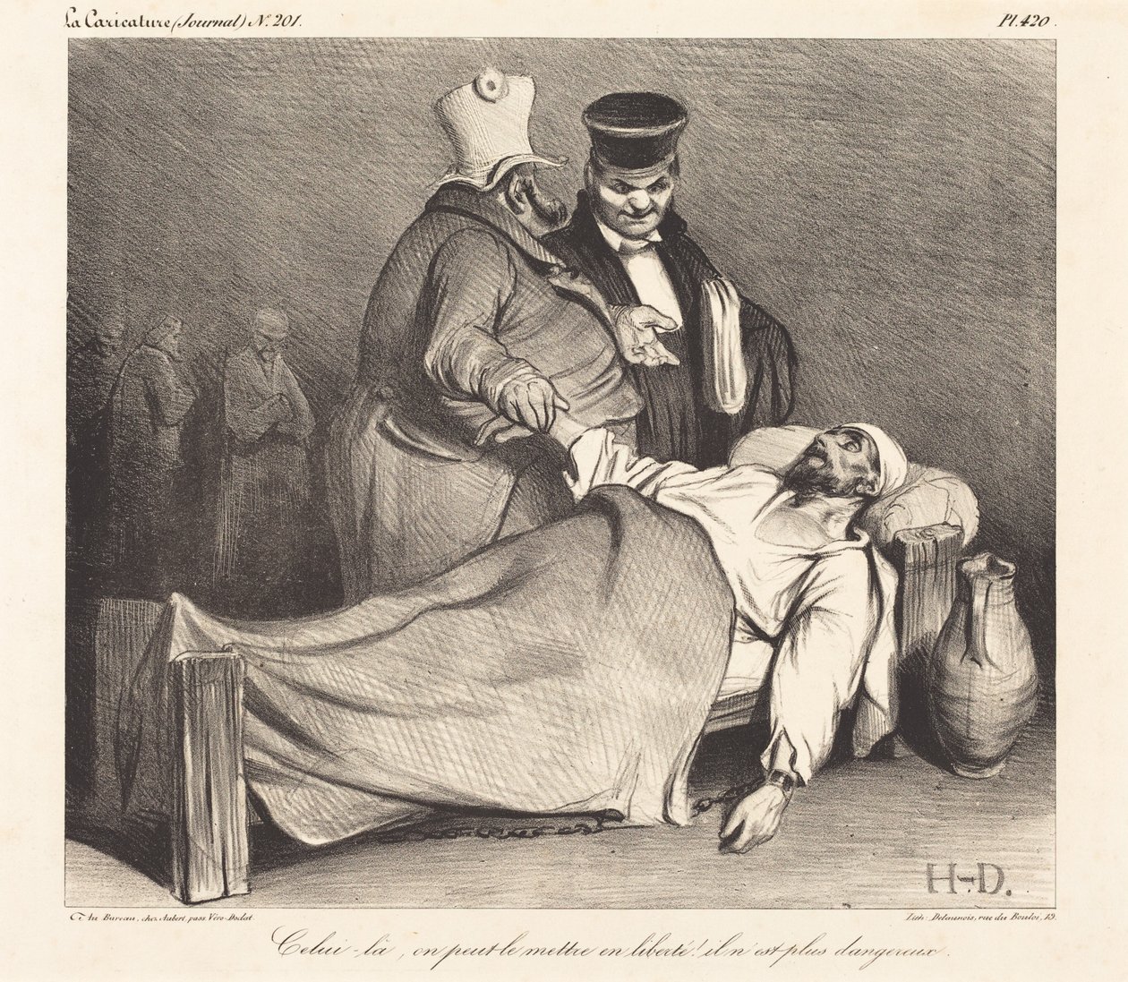 Tego możemy wypuścić na wolność! Nie jest już niebezpieczny! autorstwa Honoré Daumier