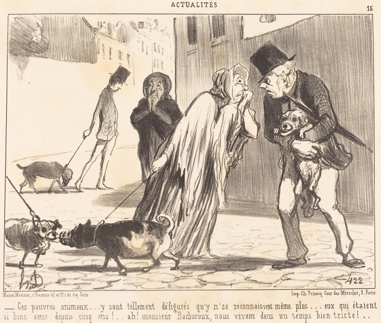 Te biedne zwierzęta… już… się nie rozpoznają… autorstwa Honoré Daumier