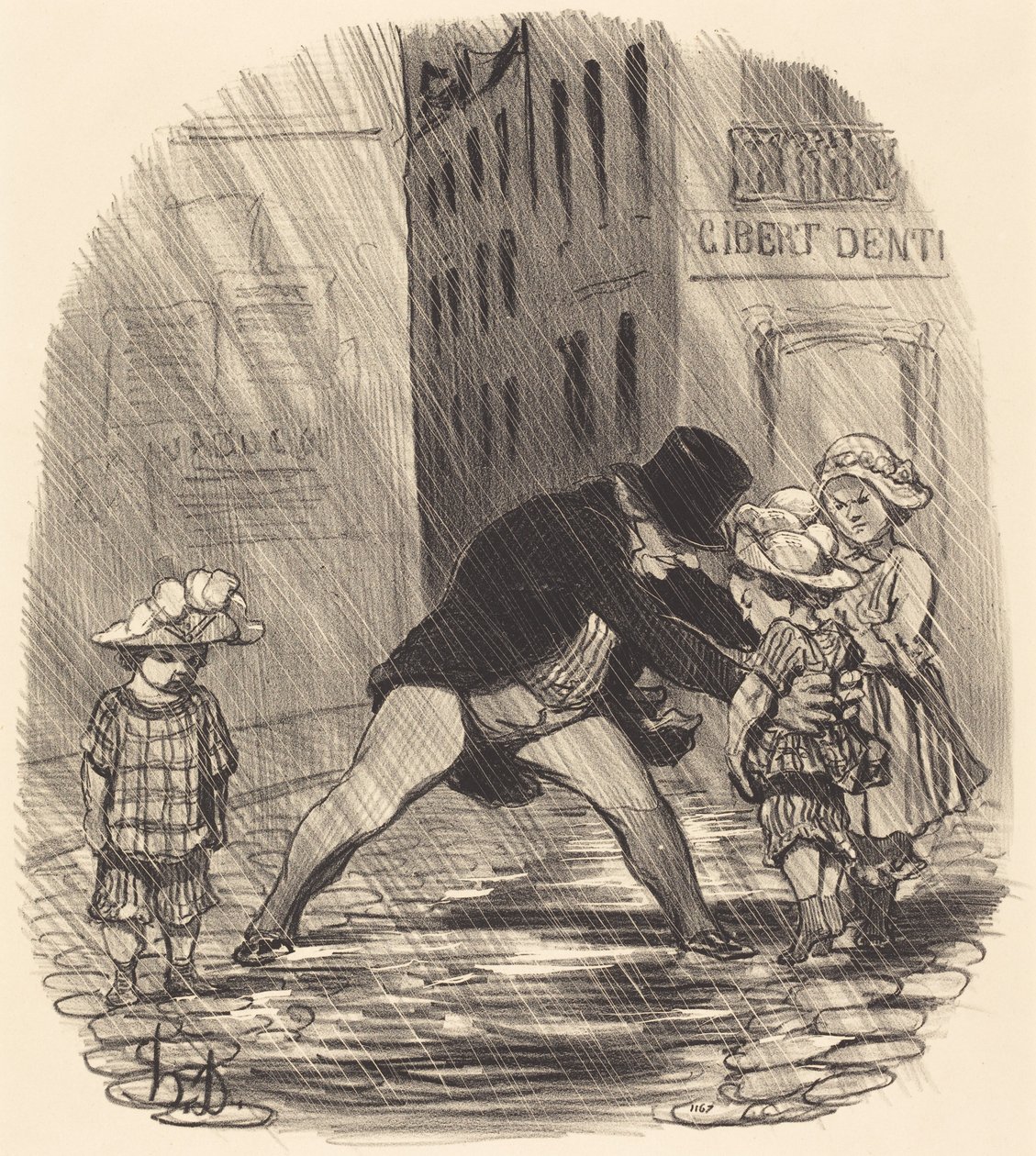 Głupio jest mieć zimą... autorstwa Honoré Daumier
