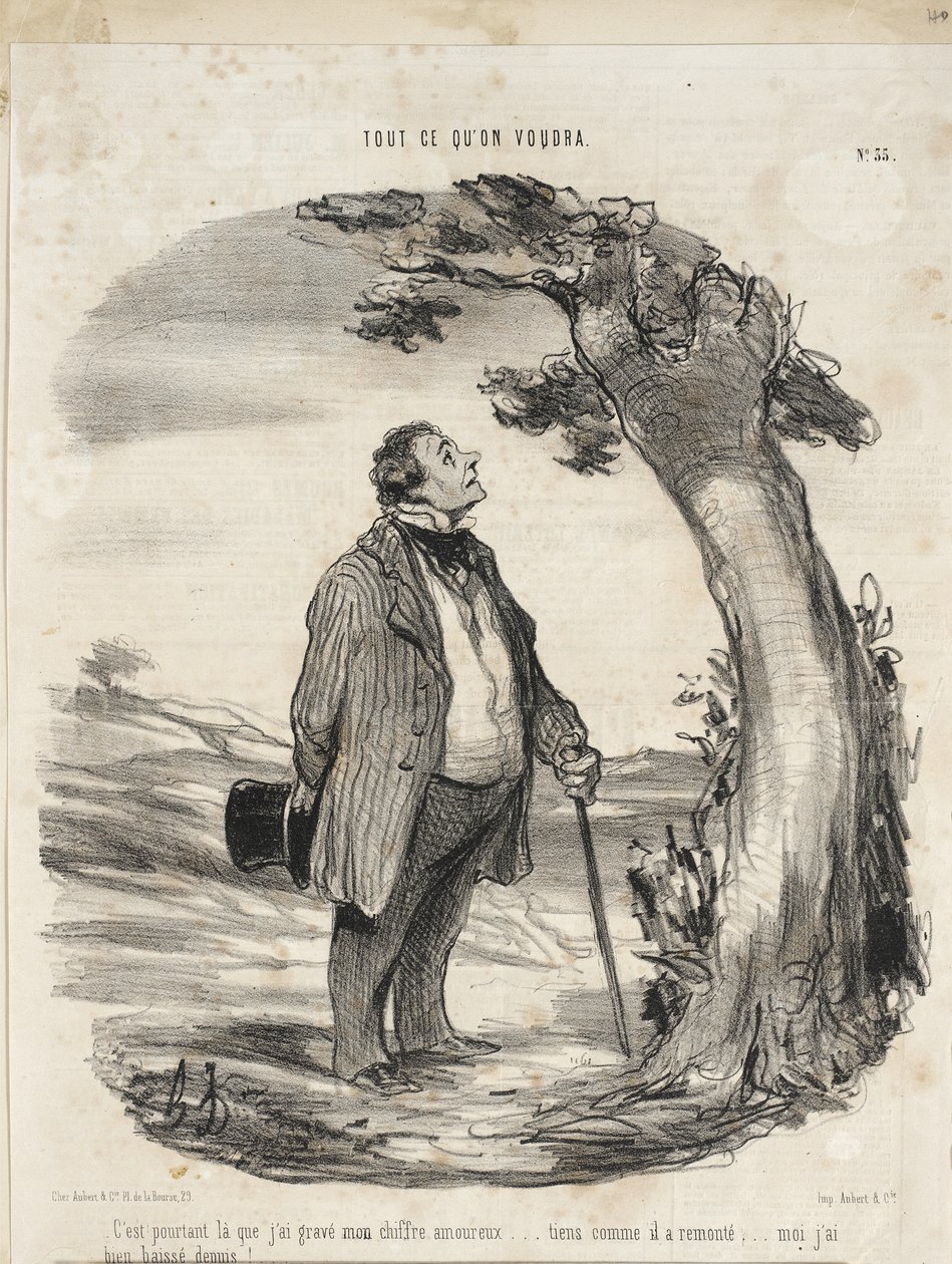 Przecież to właśnie tam wyryłem swój znak... autorstwa Honoré Daumier