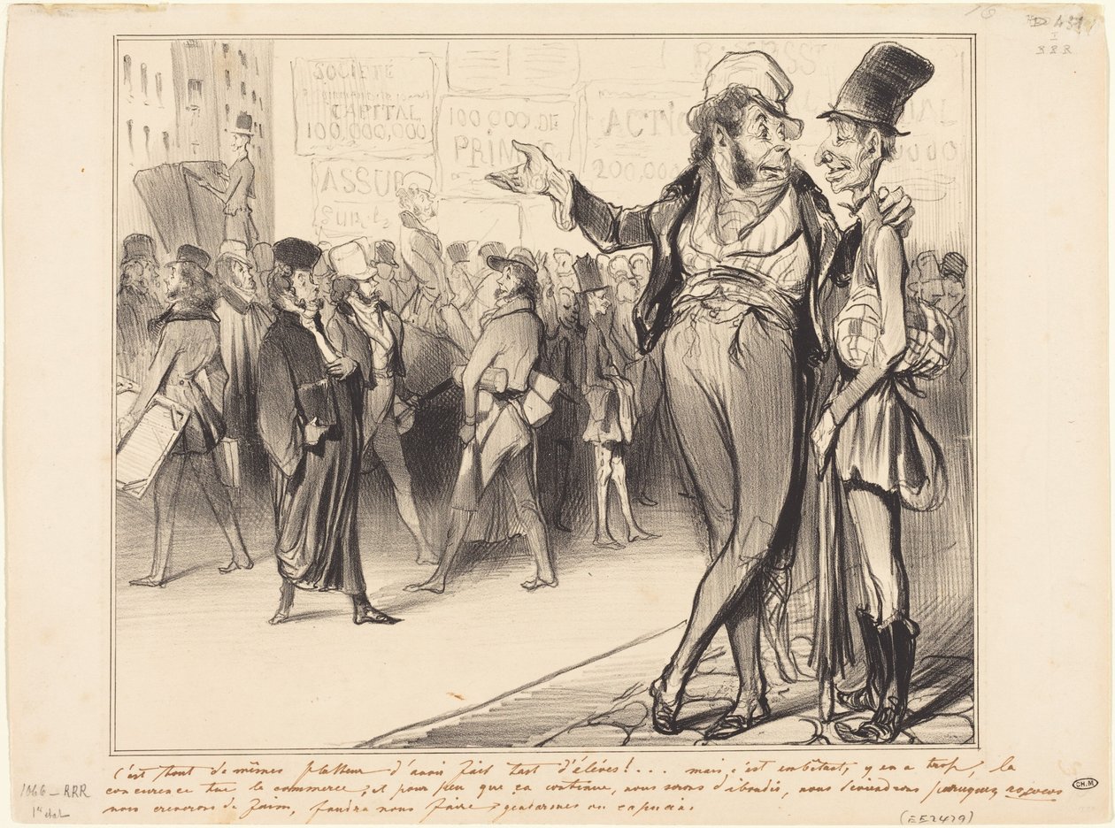 To jednak pochlebne, mieć tylu uczniów!... autorstwa Honoré Daumier