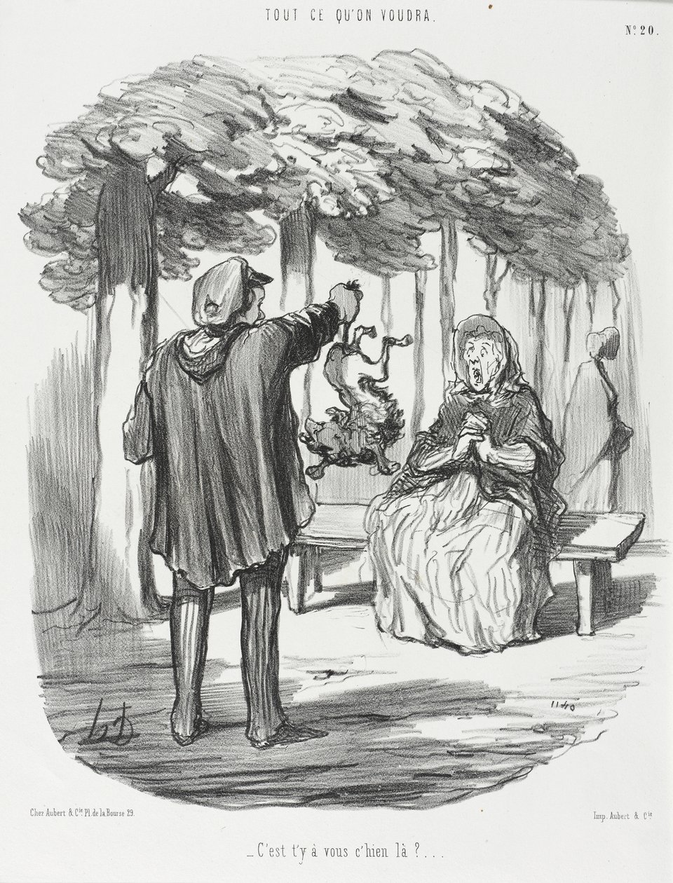 Czy to ty tam jesteś, psie autorstwa Honoré Daumier