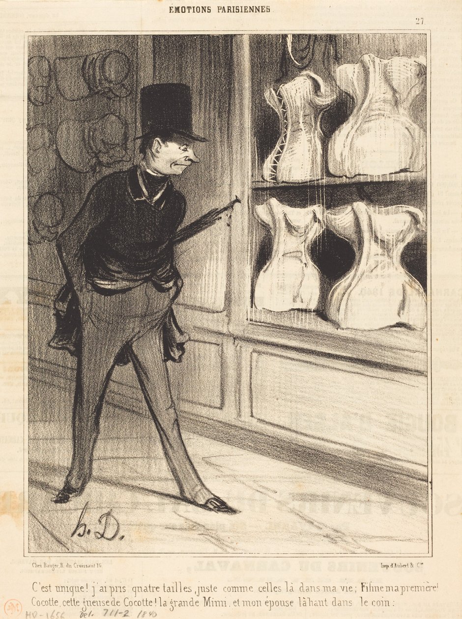 To wyjątkowe! Wziąłem cztery rozmiary... autorstwa Honoré Daumier