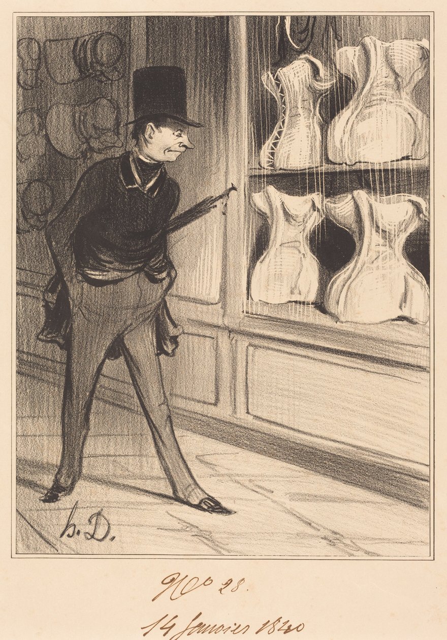 To wyjątkowe! Wziąłem cztery rozmiary... autorstwa Honoré Daumier