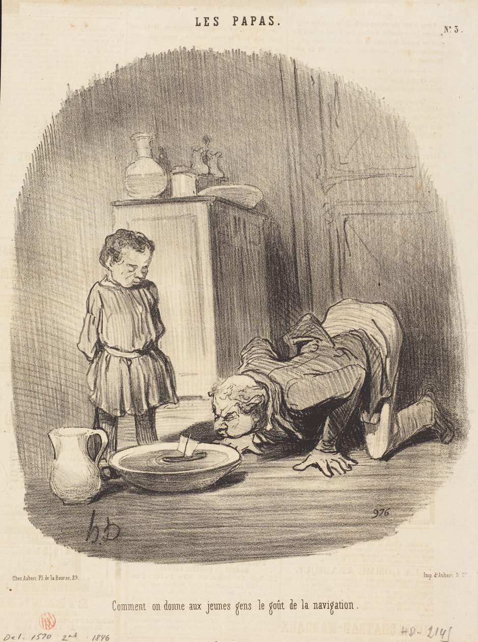 Jak zaszczepia się... zamiłowanie do żeglugi autorstwa Honoré Daumier