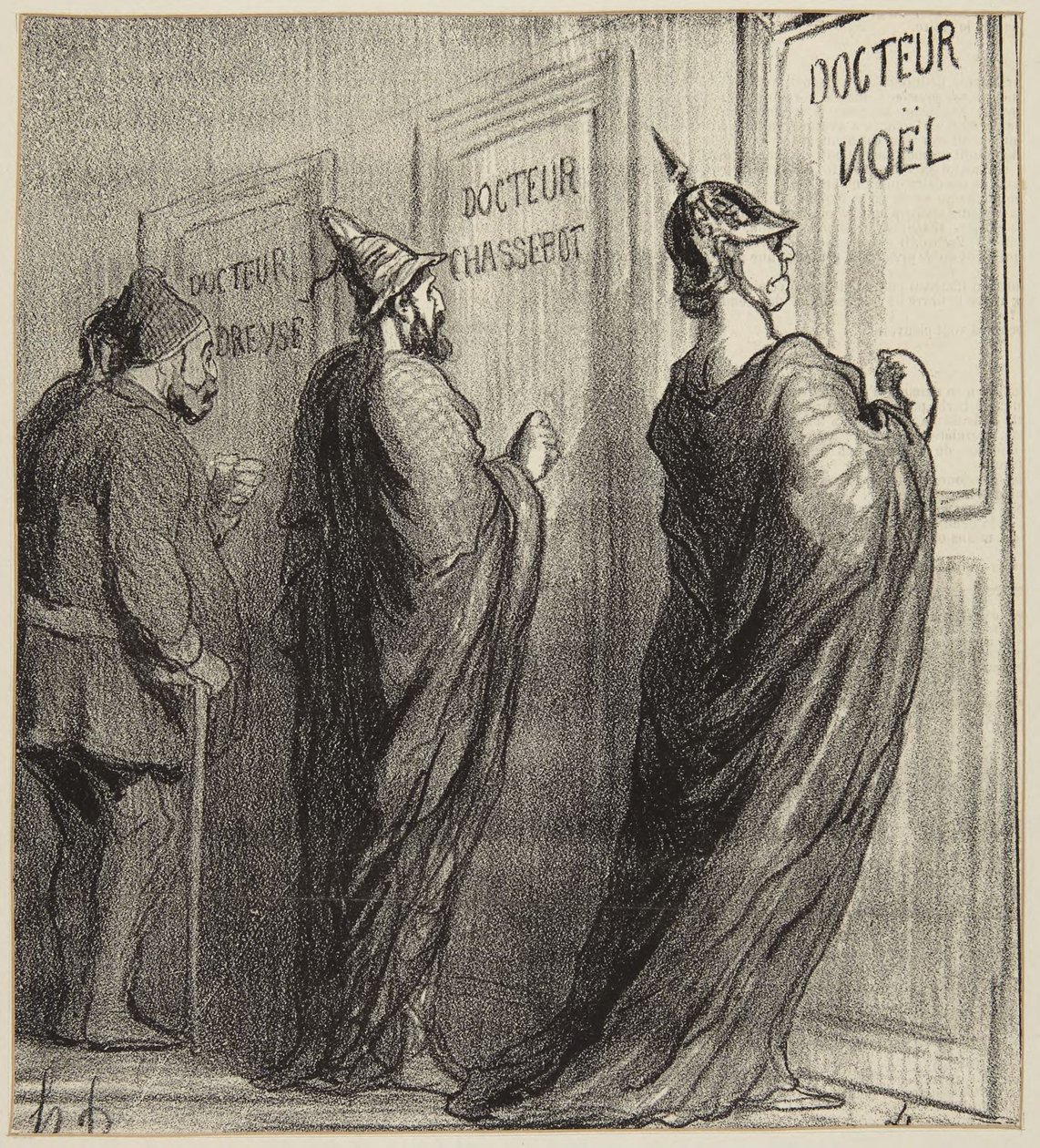 „Konsultacje nieodpłatne” autorstwa Honoré Daumier