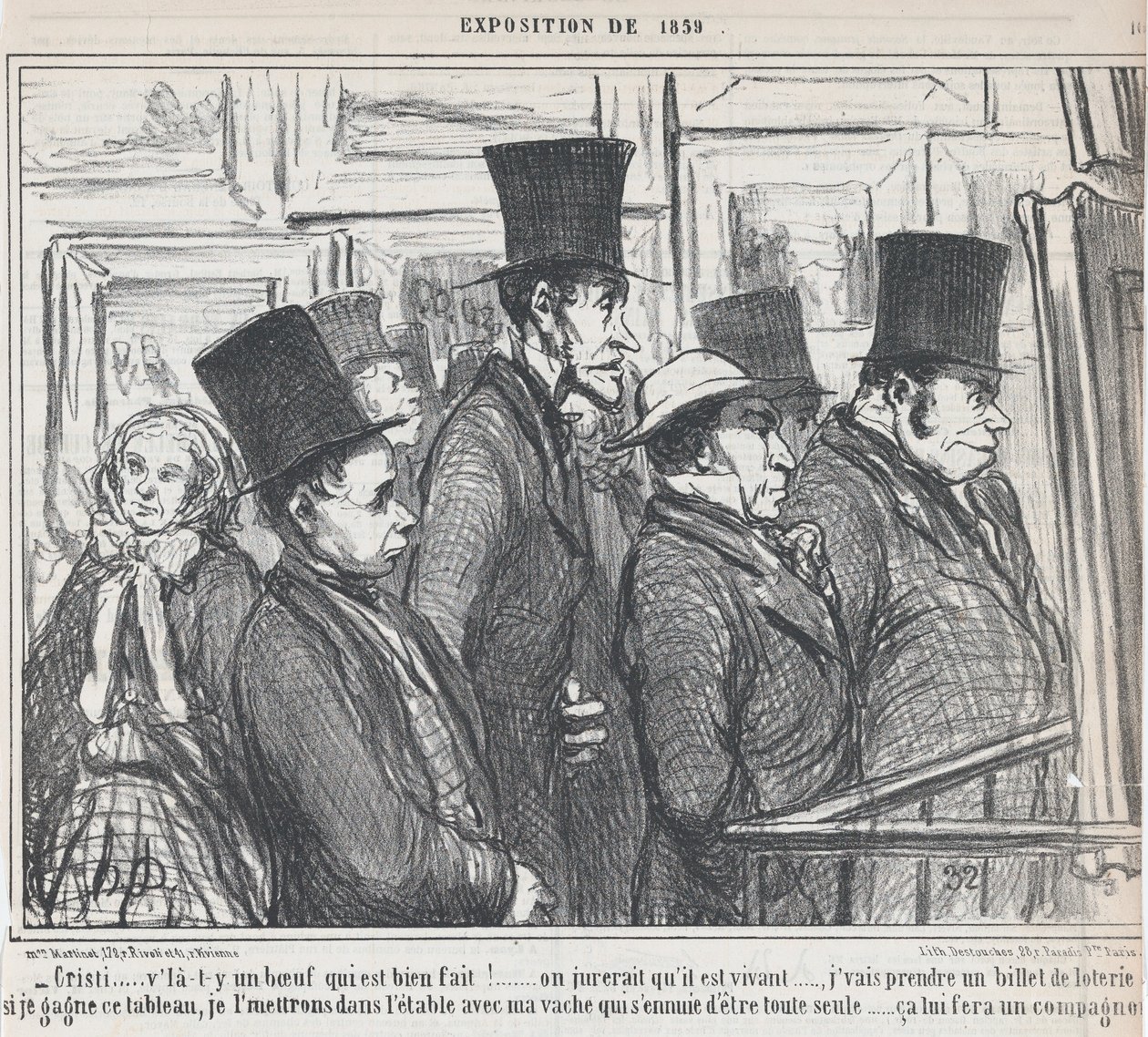 Cristi,... oto dopiero dobrze uformowany byk!..., z „Exposition de 1859”, opublikowanego w „Le Charivari”, 4 maja 1859 r. autorstwa Honoré Daumier