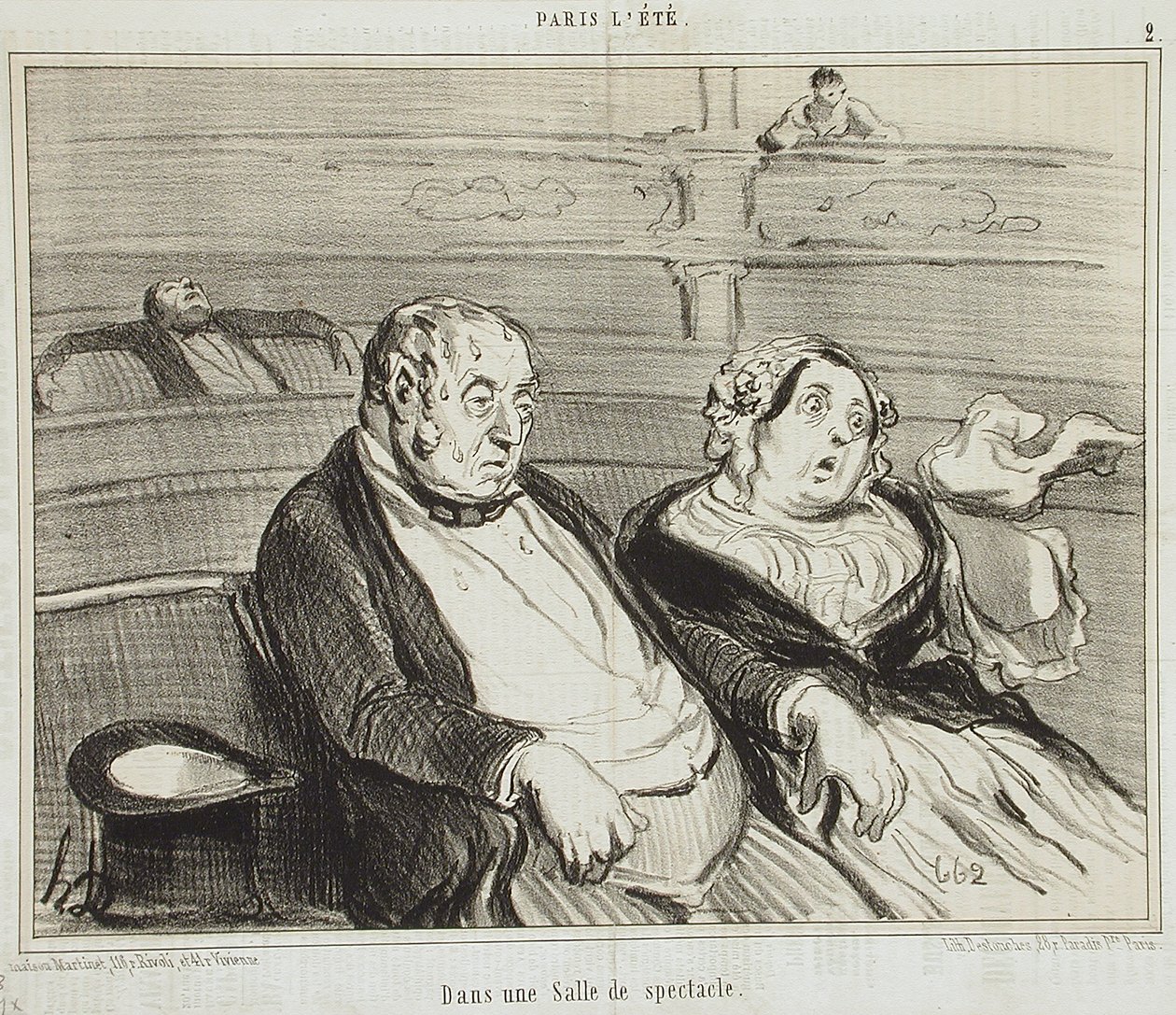 W sali teatralnej autorstwa Honoré Daumier