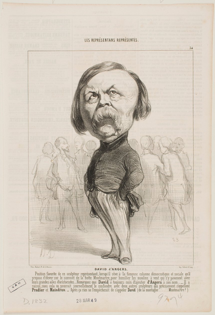 David D’Angers autorstwa Honoré Daumier