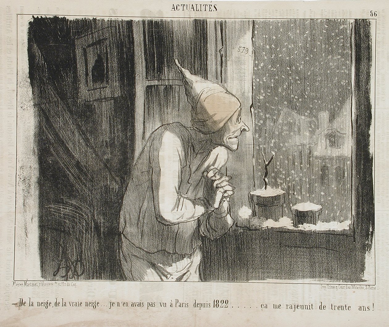 Śnieg, prawdziwy śnieg... autorstwa Honoré Daumier