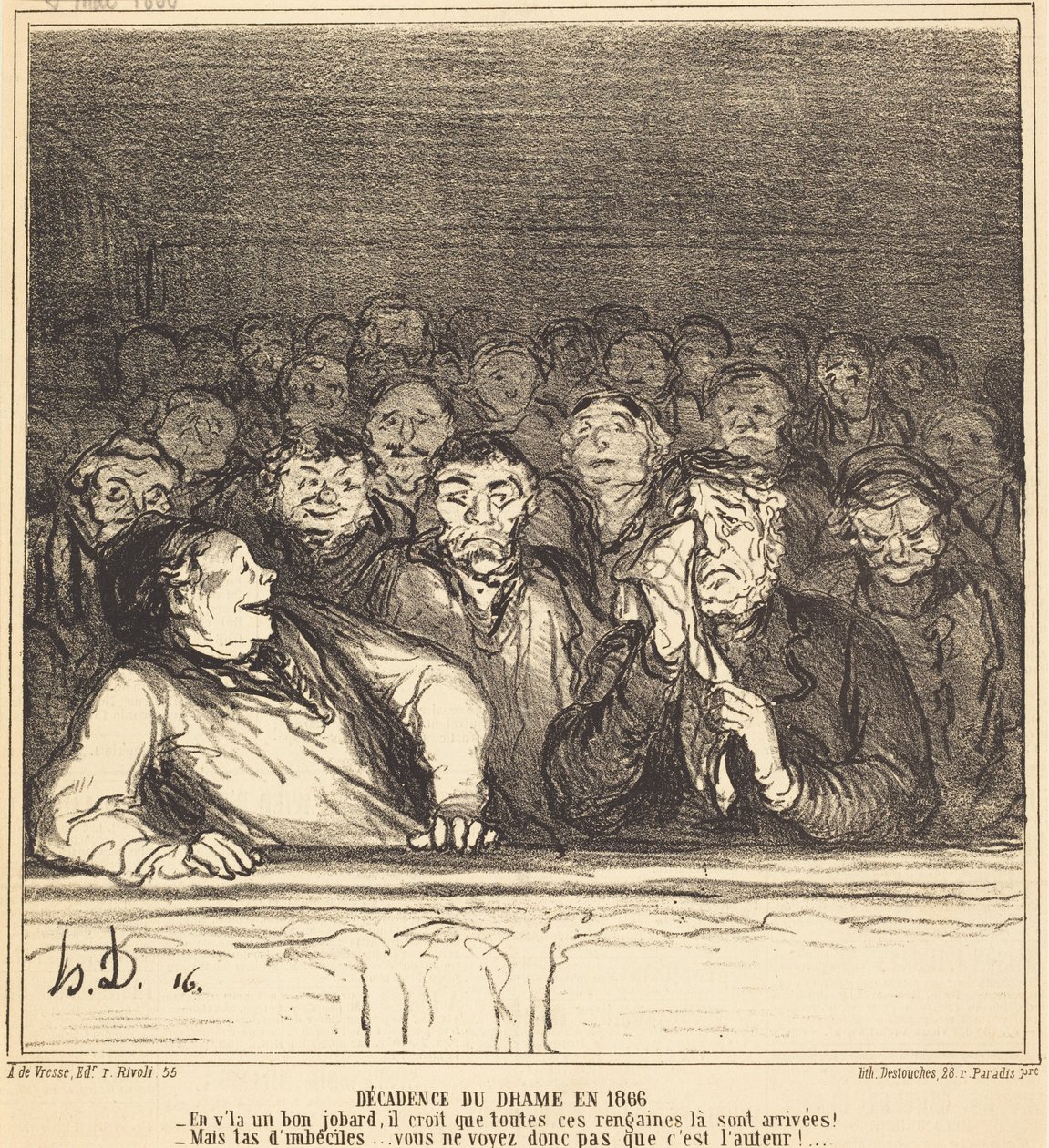 Upadek dramatu w 1866 r. autorstwa Honoré Daumier