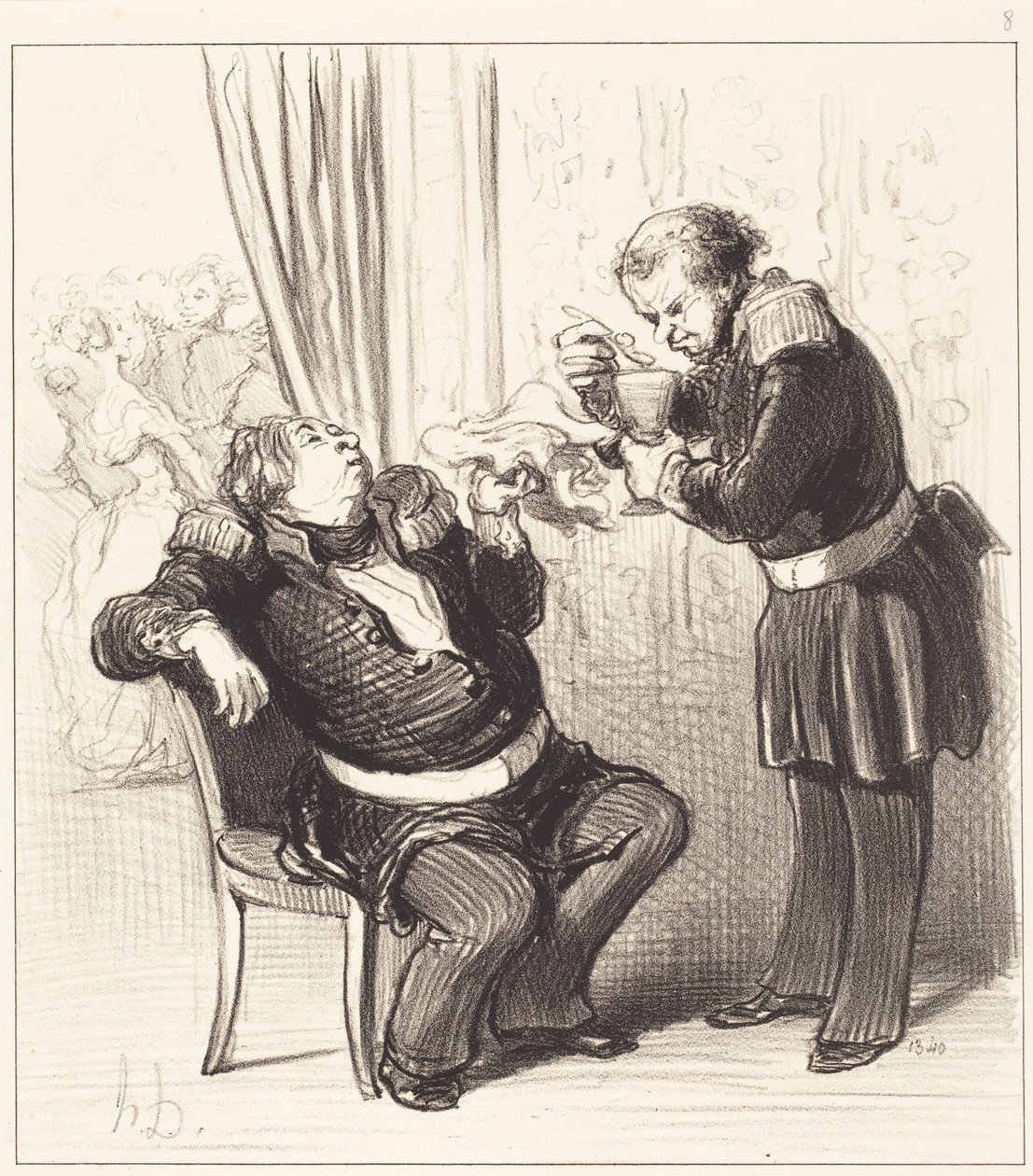 Zdecydowanie za dużo się bawimy, Guillochard!... autorstwa Honoré Daumier