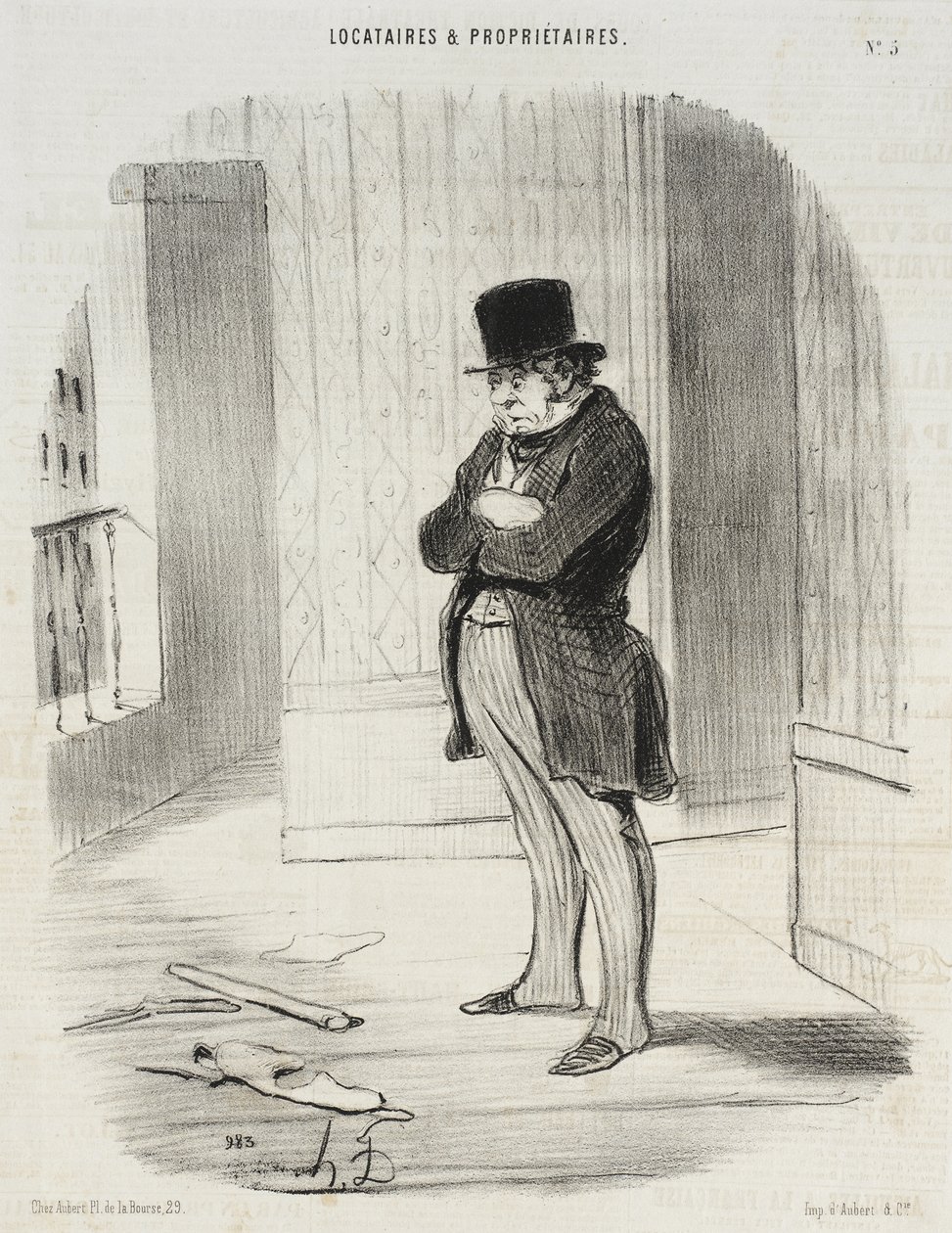 Wyprowadził się!... a żeby zapłacić mi trzy raty... zostawia mi... autorstwa Honoré Daumier