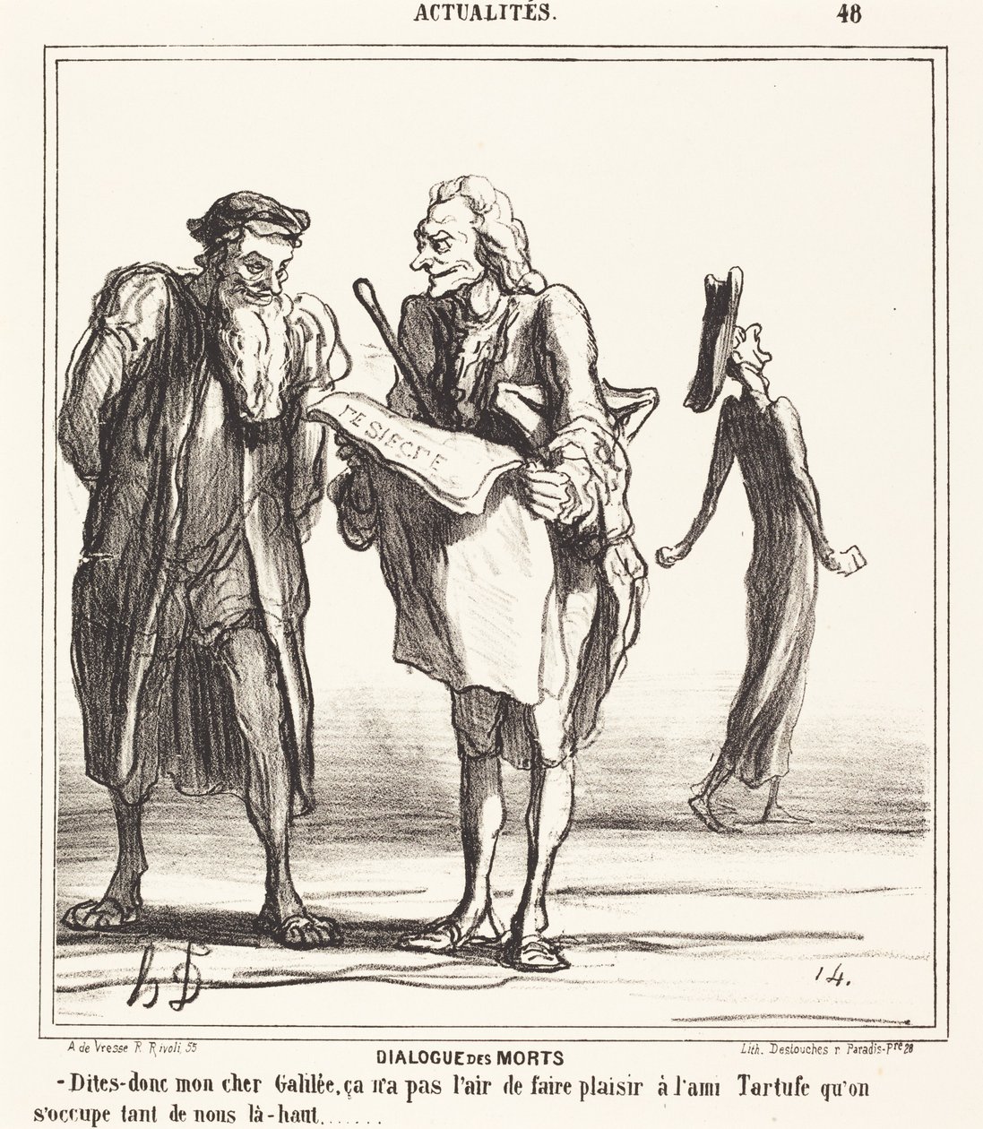 Dialog umarłych autorstwa Honoré Daumier