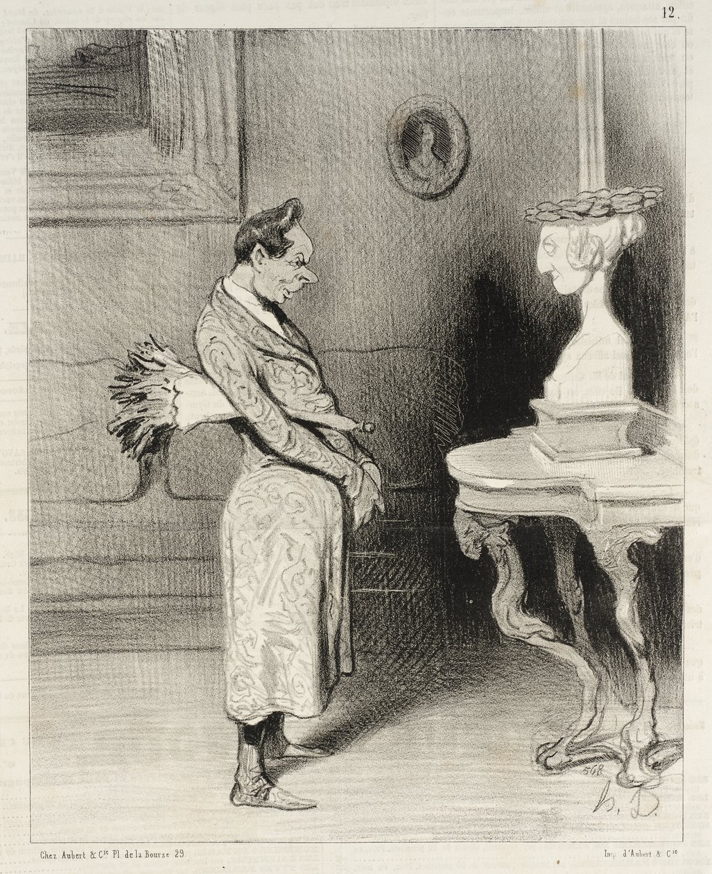 Powiedzieć, że Arsinoé nie była zadowolona z tego, że ją portretowano... autorstwa Honoré Daumier