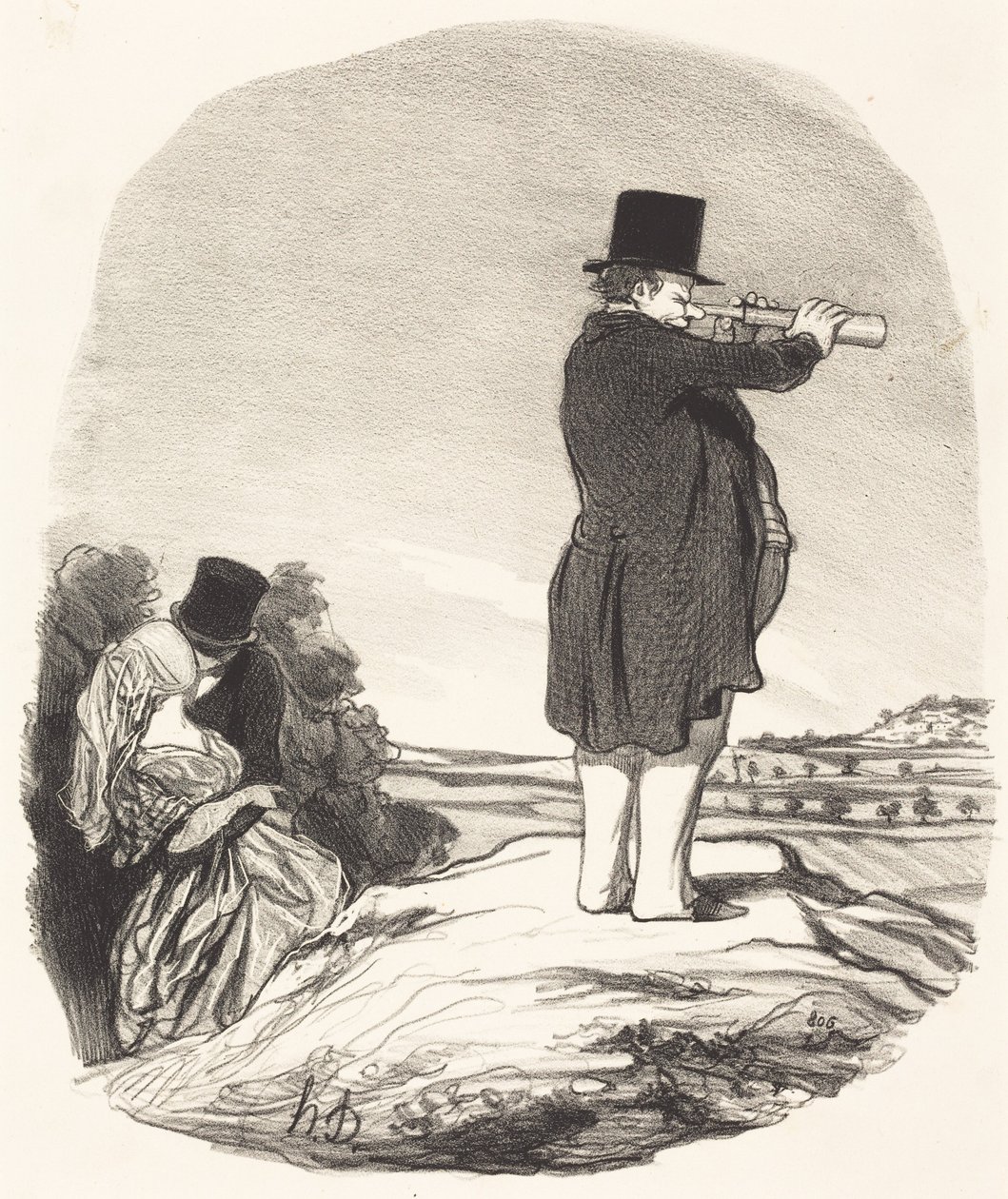 Słuchaj, kochanie… nic nie widzę! autorstwa Honoré Daumier