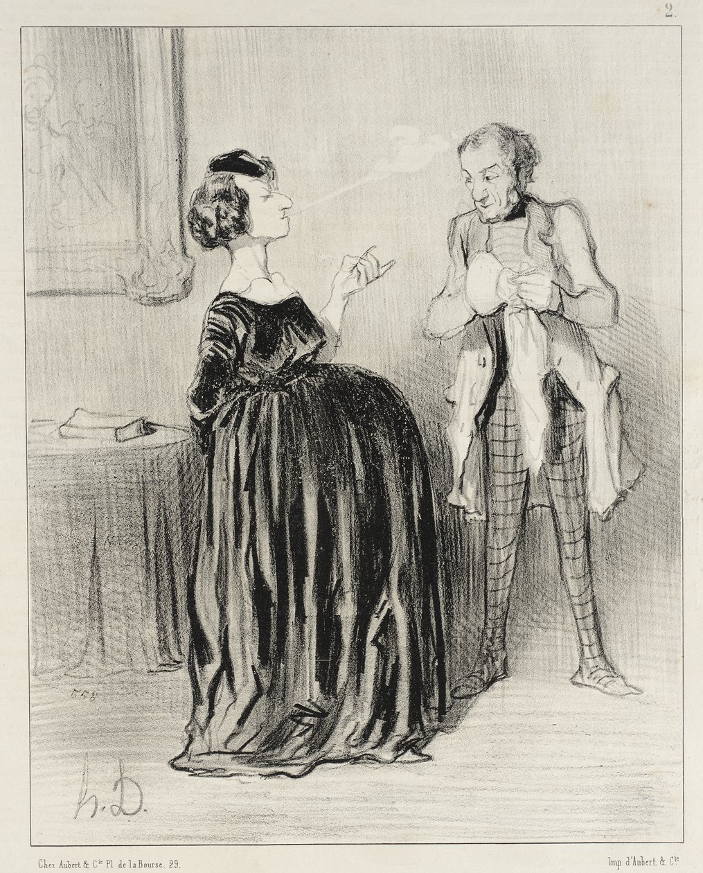 Słuchaj... mój mąż... mam ochotę nazwać to moim dramatem... autorstwa Honoré Daumier