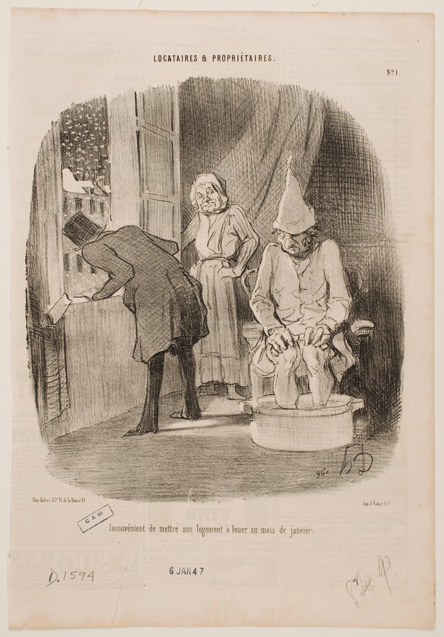 Wada wystawienia mieszkania na wynajem w styczniu autorstwa Honoré Daumier
