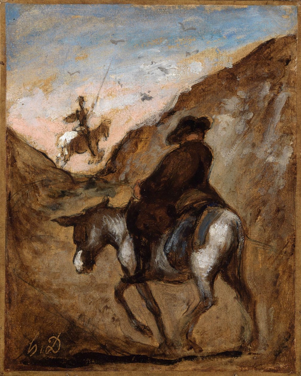 Don Kichot i Sancho Pansa autorstwa Honoré Daumier
