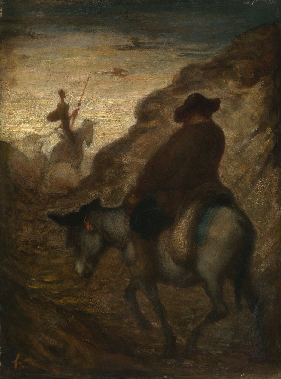 Don Kichot i Sancho Pansa, ok. 1864–65 (olej na płótnie) autorstwa Honoré Daumier