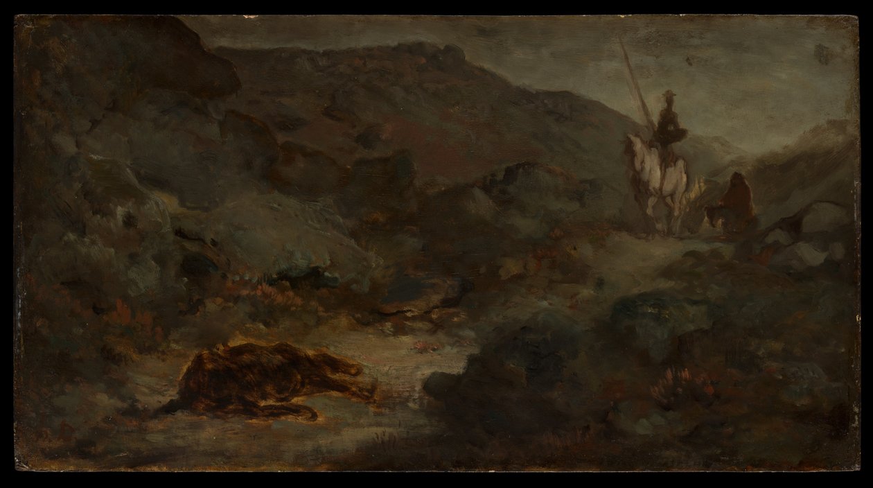 Don Kichot i martwy muł autorstwa Honoré Daumier