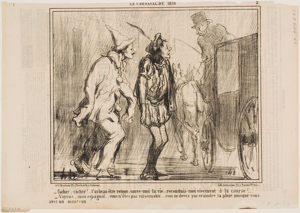 Woźnico, woźnico, nie możesz mnie odrzucić autorstwa Honoré Daumier