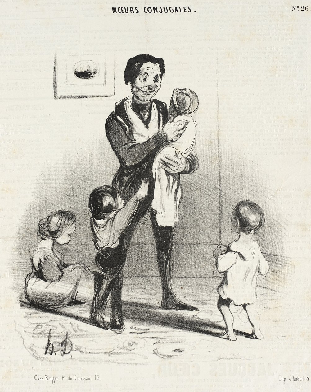 Hej, hej! Ty mały łobuzie, dostaniesz za swoje... autorstwa Honoré Daumier