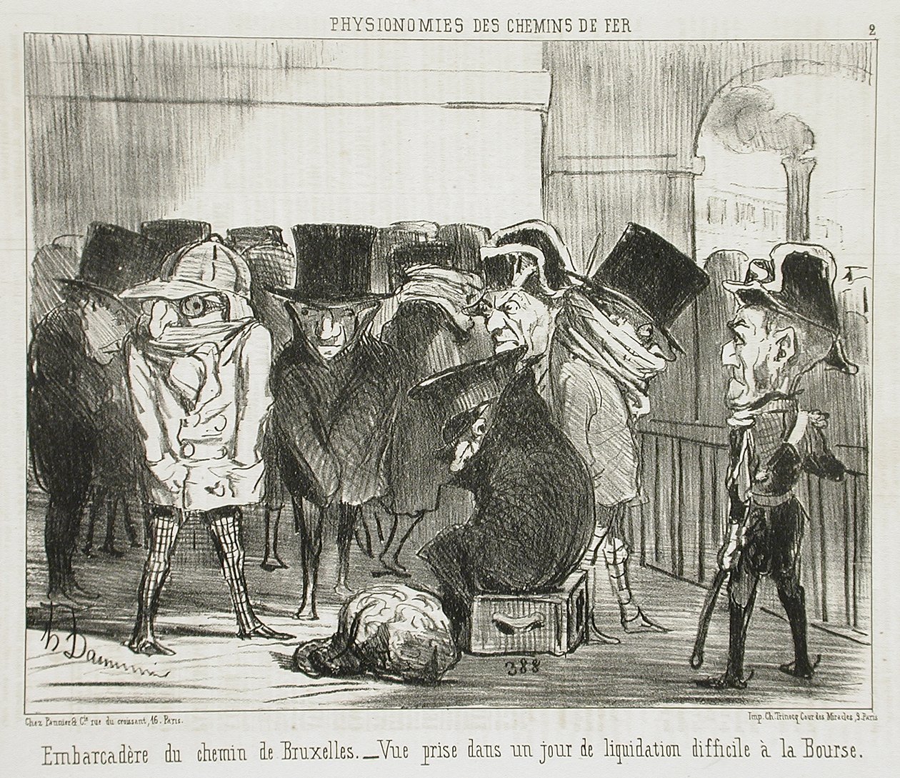Stacja kolei brukselskiej autorstwa Honoré Daumier