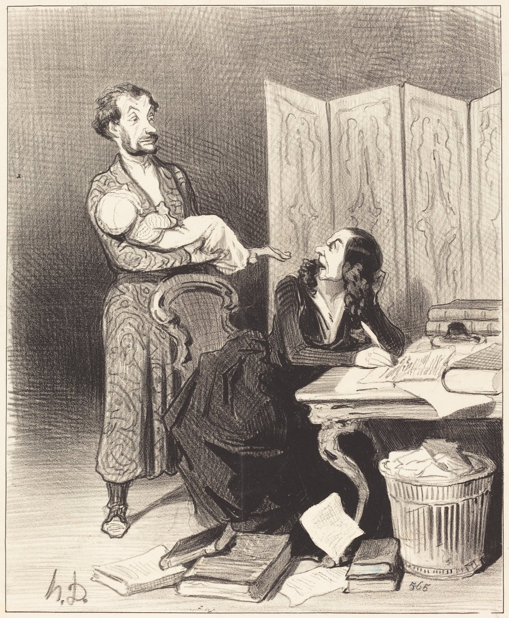 Zabierzcie to dalej... nie można pracować... autorstwa Honoré Daumier