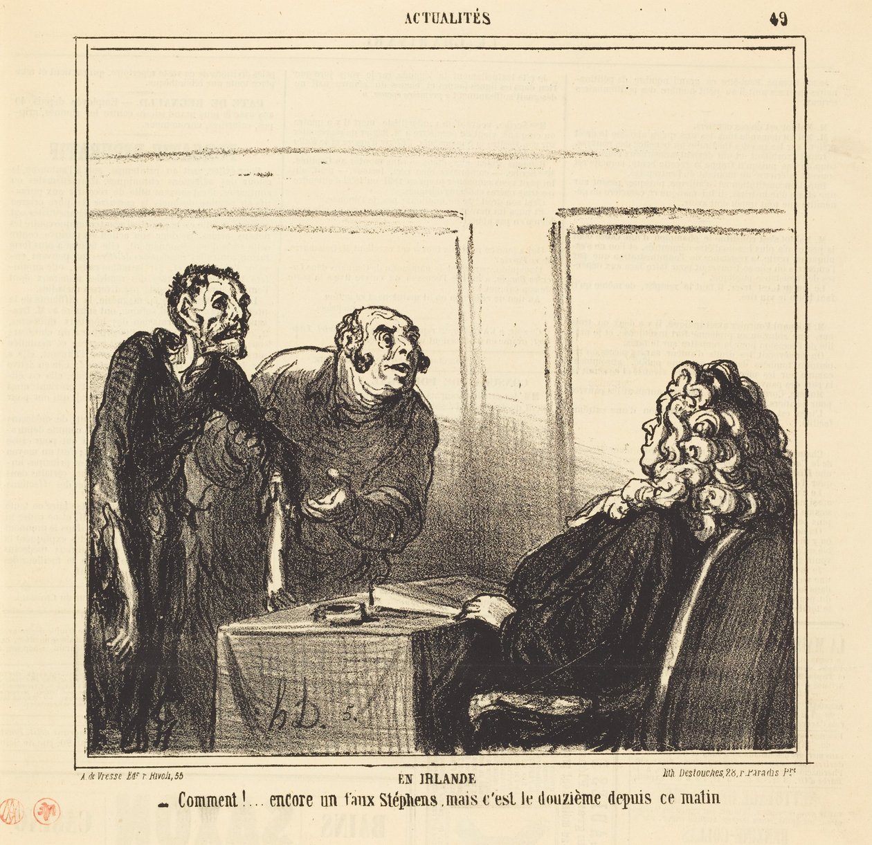 W Irlandii autorstwa Honoré Daumier