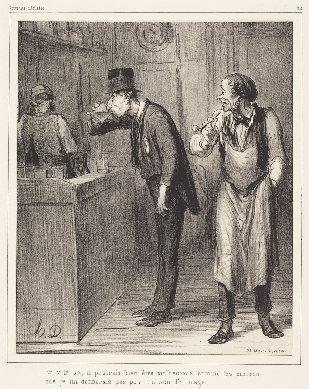 Oto jeden z nich, może być nieszczęśliwy... autorstwa Honoré Daumier