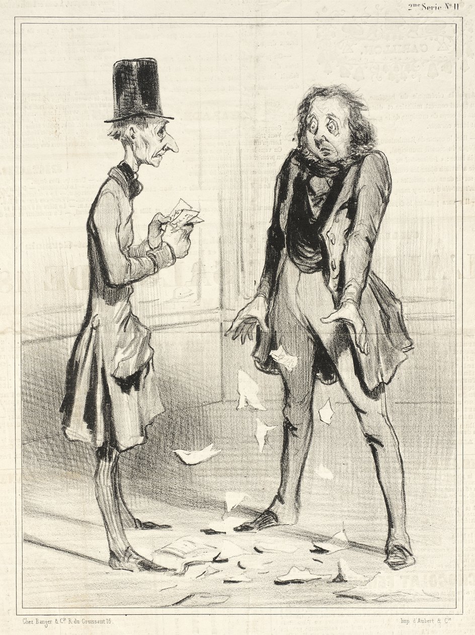 Znów moi wierzyciele, zawsze... autorstwa Honoré Daumier