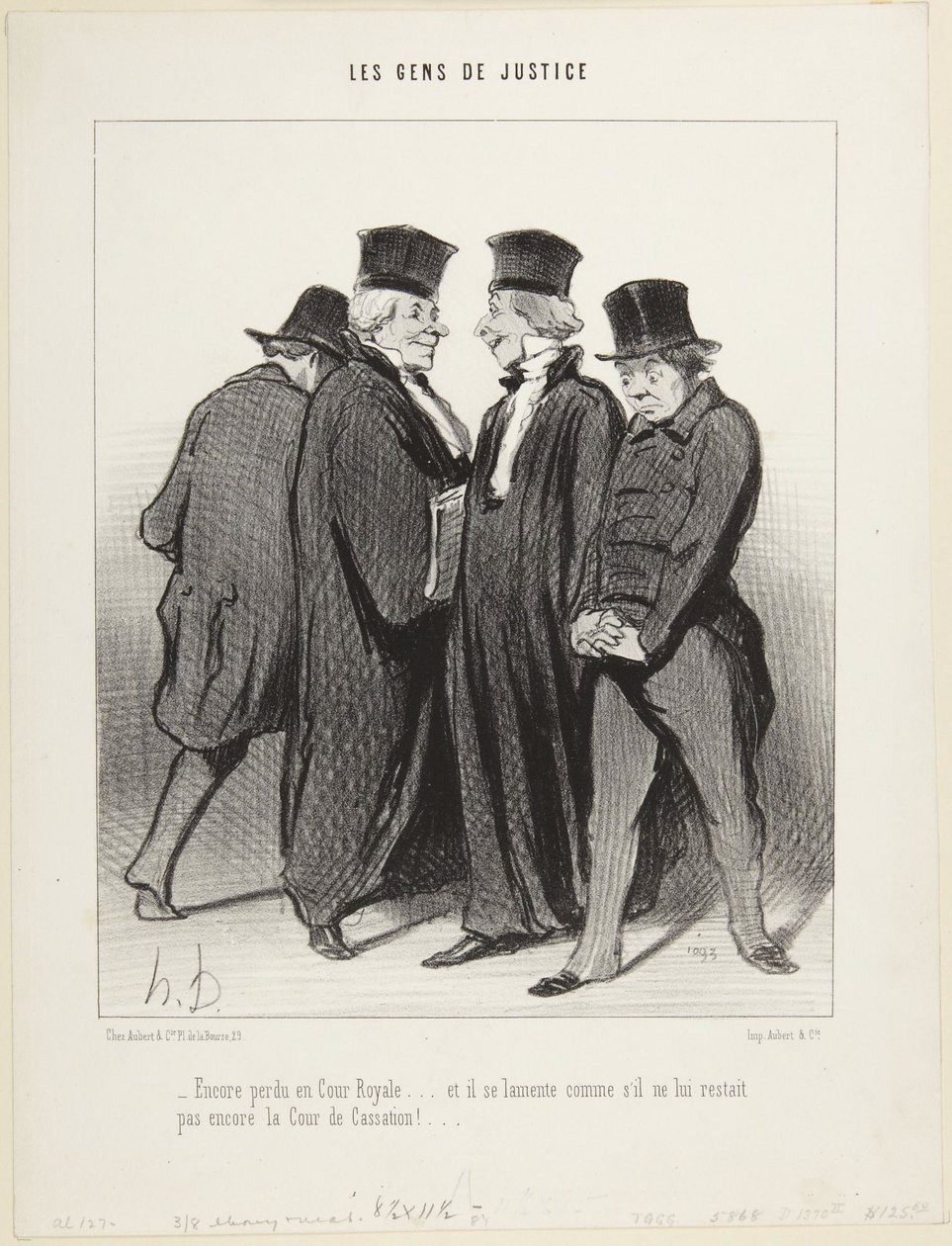 Nadal zagubiony w Sądzie Królewskim..., numer 34 z serii Ludzie sprawiedliwości autorstwa Honoré Daumier