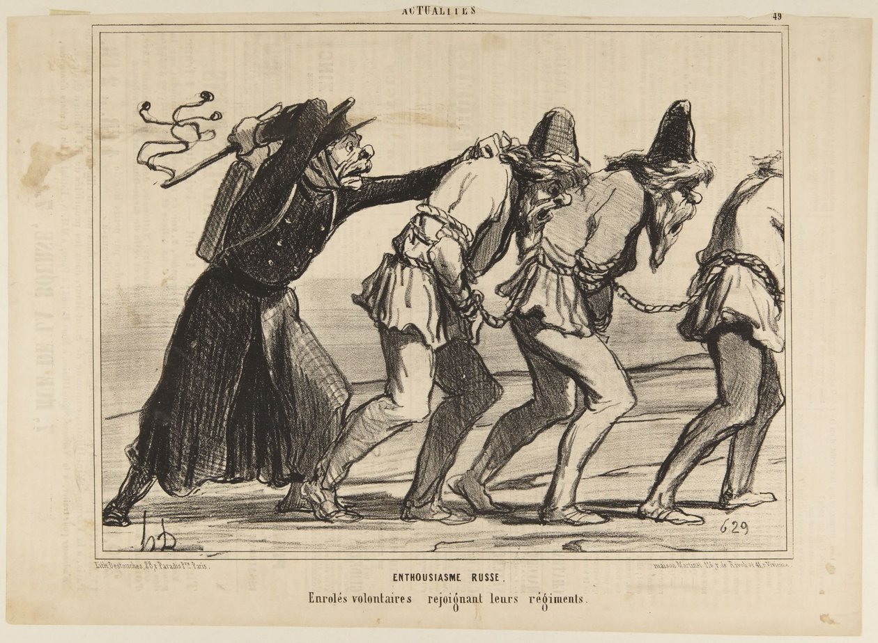 Enthousiasme Russe (Rosyjski entuzjazm) autorstwa Honoré Daumier
