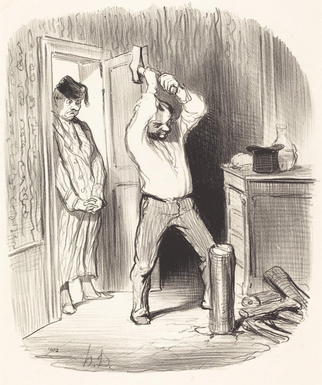 Czy Bogu wolno... rąbać drewno... autorstwa Honoré Daumier