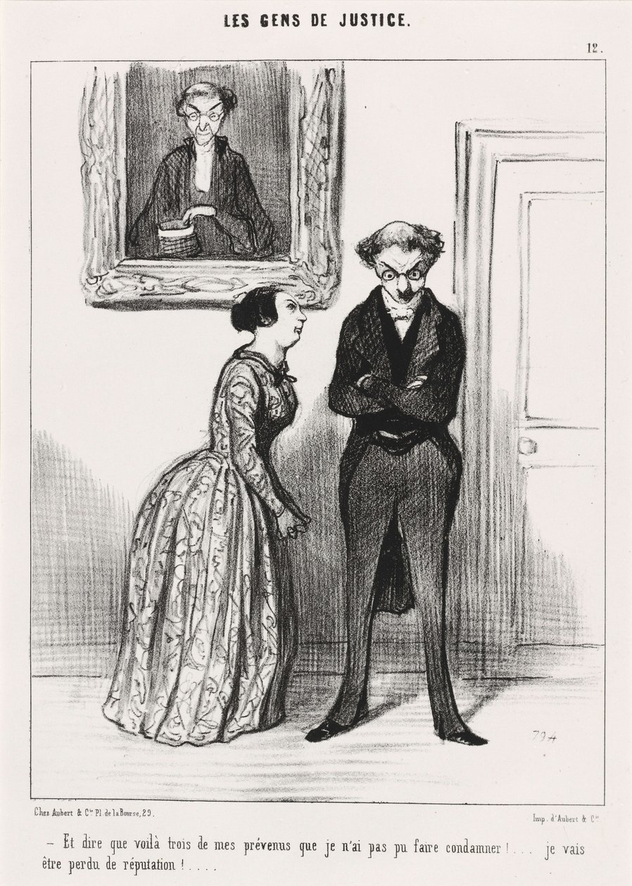I pomyśleć, że są trzej ... ostrzeżeni, których nie zdołałem skazać!... autorstwa Honoré Daumier