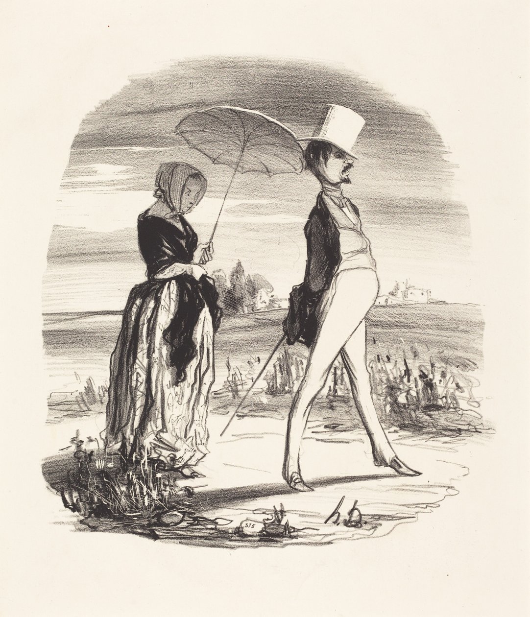 I to właśnie nazywamy płynieniem w dół rzeki życia... autorstwa Honoré Daumier