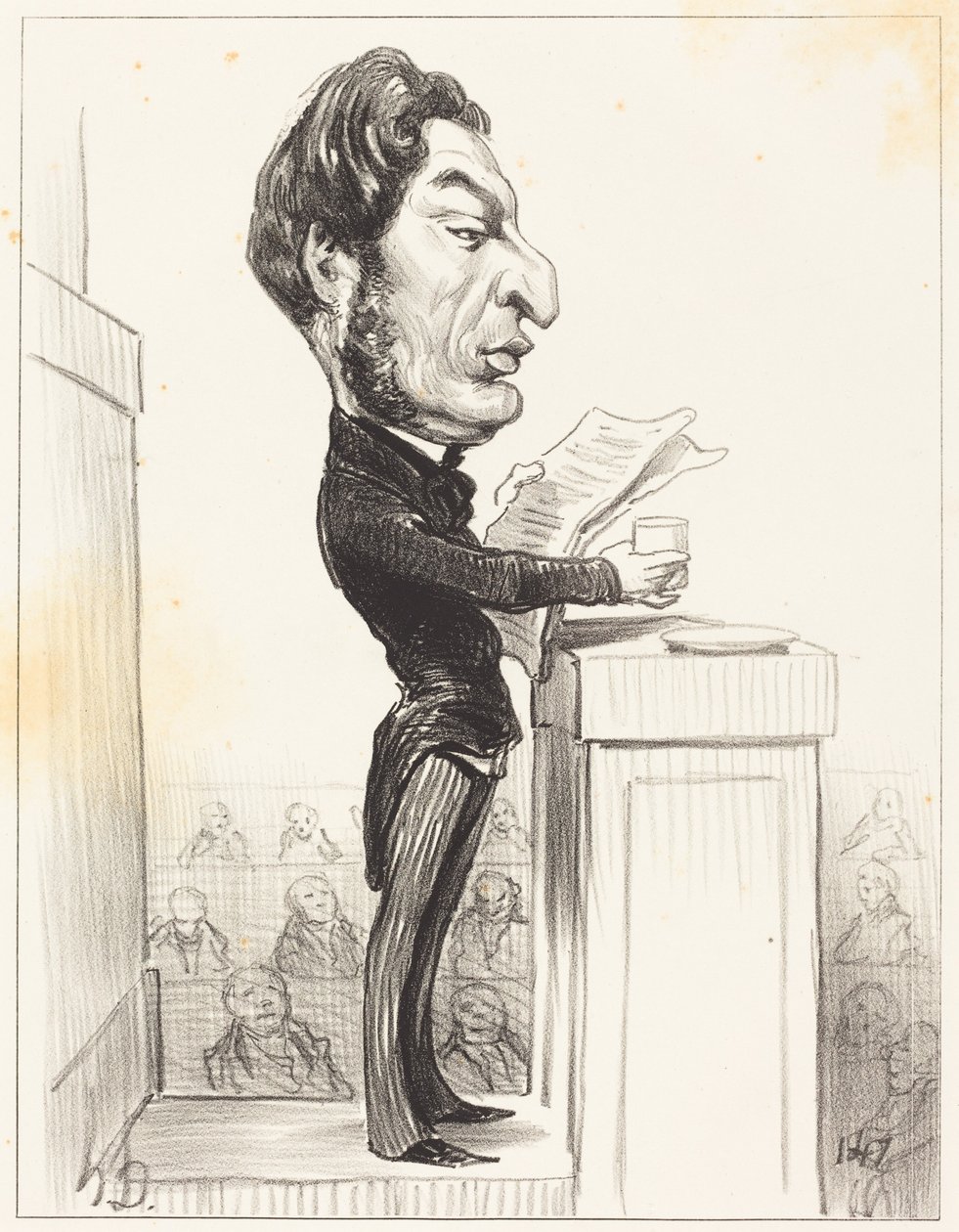 Eugène Rouher autorstwa Honoré Daumier
