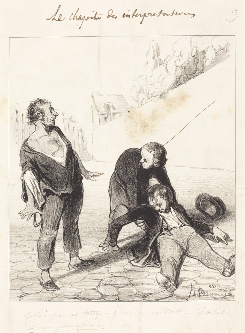 Nie powinieneś był mówić mi na ty, jestem w... autorstwa Honoré Daumier