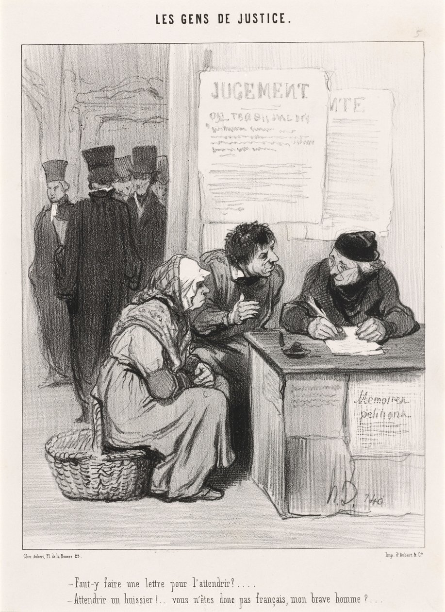 Czy trzeba napisać do niego list, żeby go zmiękczyć autorstwa Honoré Daumier