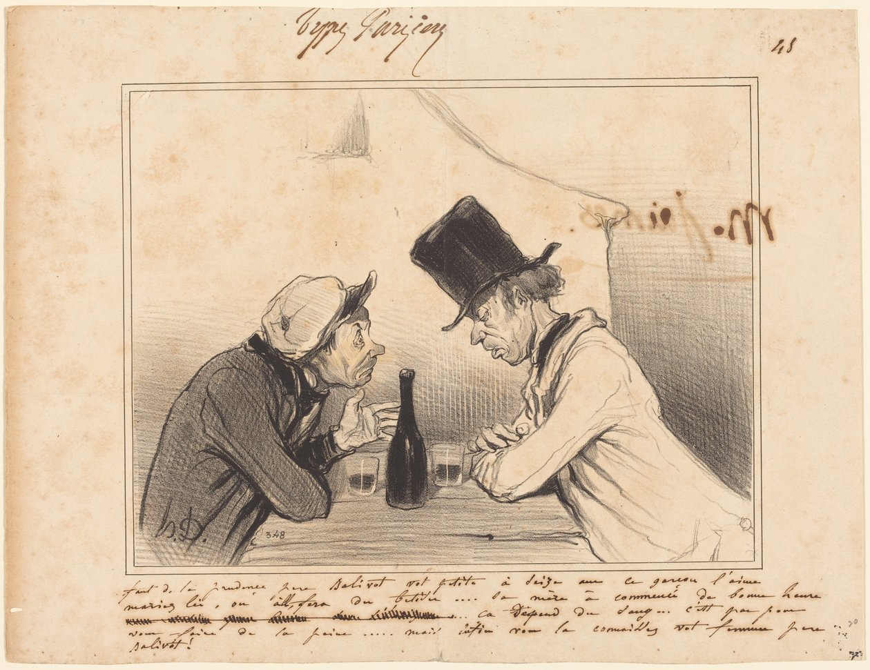 Trzeba zachować ostrożność, ojcze Balivot, pańska córeczka ma szesnaście lat... autorstwa Honoré Daumier