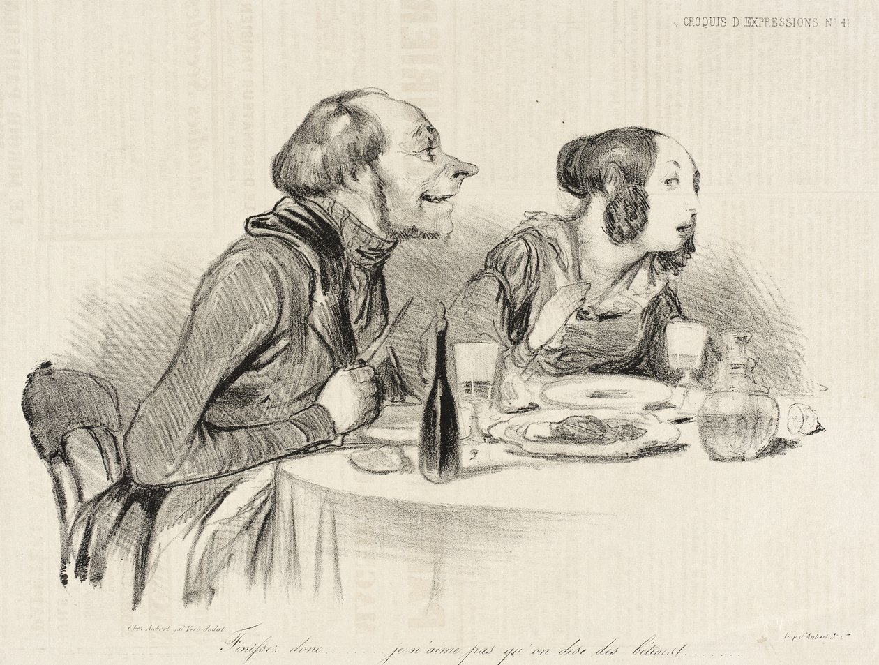 No już, skończcie... Nie lubię, jak ludzie gadają bzdury... autorstwa Honoré Daumier