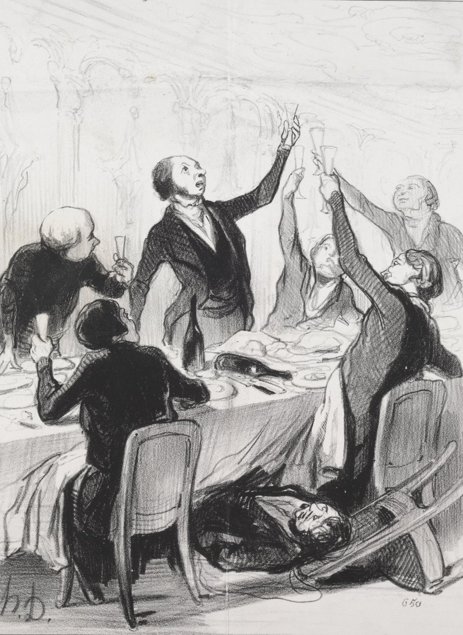 43. toast…za Towarzystwo Wstrzemięźliwości autorstwa Honoré Daumier