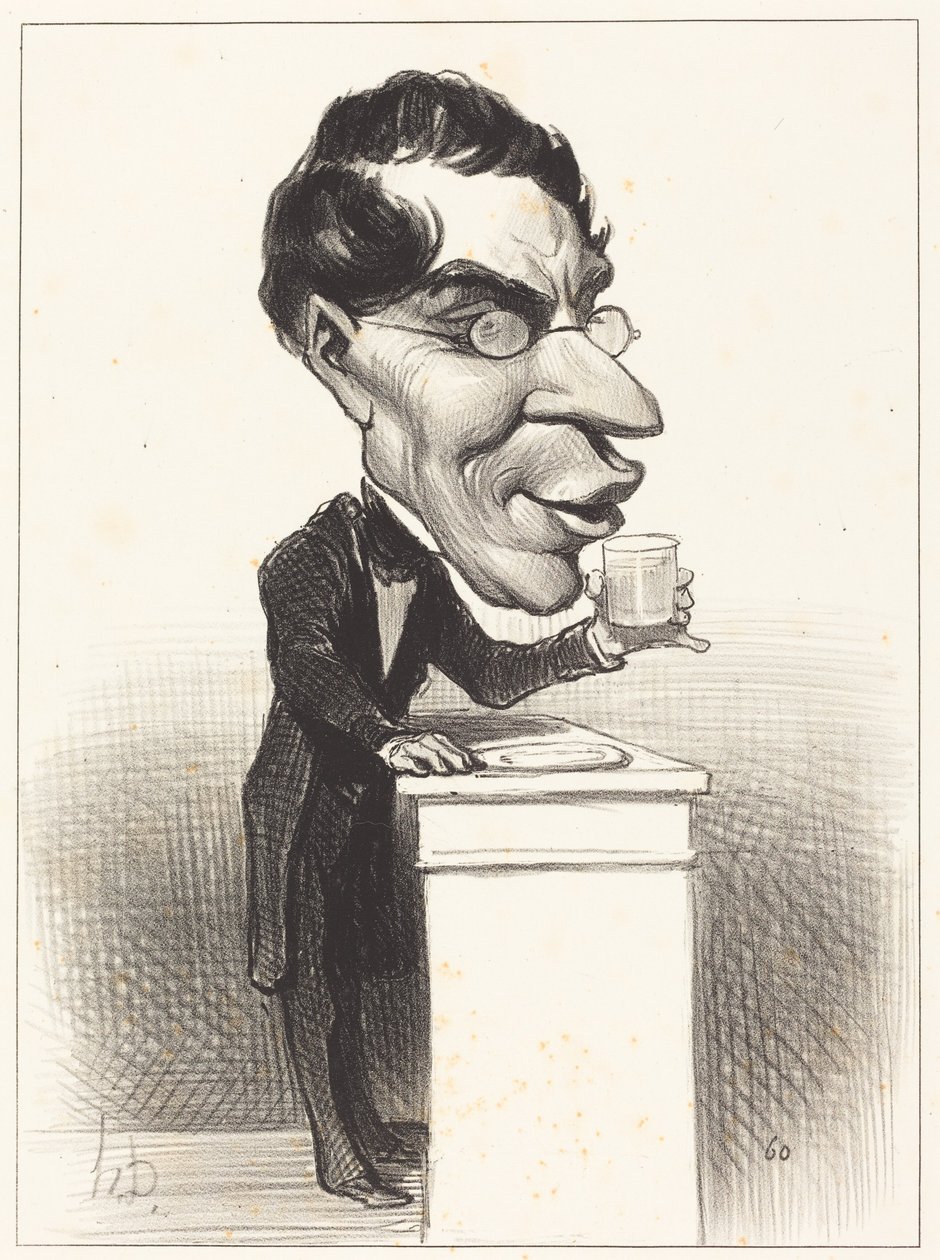 Jego Królewska Mość Augustin Corne autorstwa Honoré Daumier